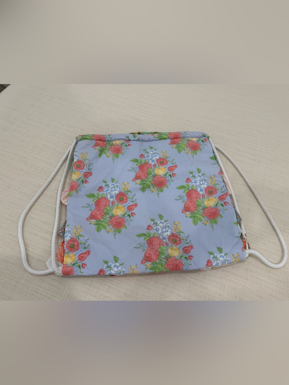 Matilda Jane - Multi-Pattern Floral Ruffle Drawstring Backpack - Picture 2 of 5